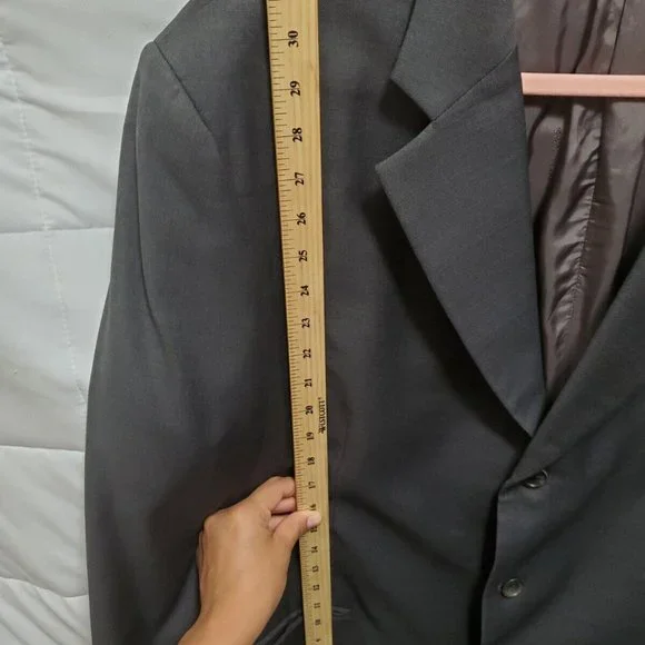 Sartoriale Marzotto Blazer Sport Coat Jacket Men Italy 44L Dark Gray wool - Picture 7 of 12